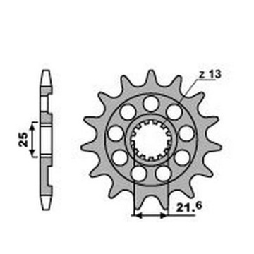 Фото Звезда передняя 520-13T (с отверстием) PBR, Kawasaki KX450F 06-